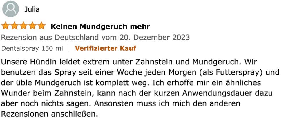 Erfahrungsbericht zum Dentalspray