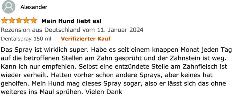 Erfahrungsbericht zum Dentalspray